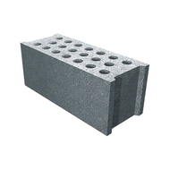 Bloc béton à maçonner Plein perforé 50x20 cm Ep = 20 cm